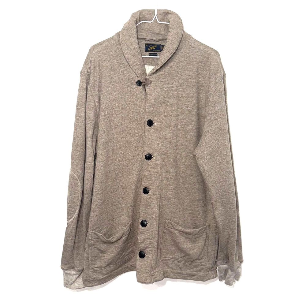 Grayers Cotton Shawl Collar Cardigan - Heather Brown XL